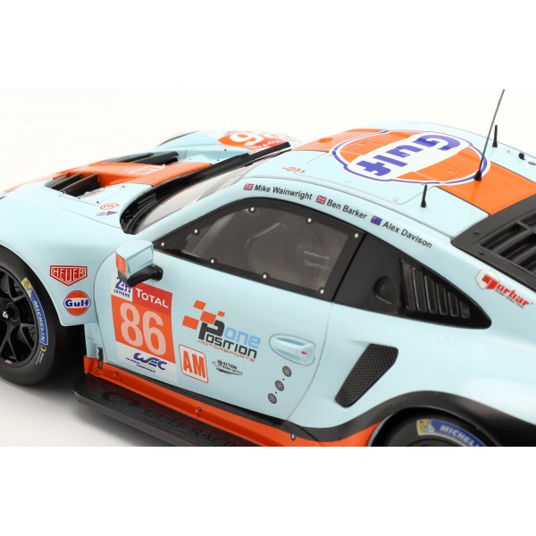 Porsche 911 (991) RSR Gulf #86 24h LeMans 2018 1/18