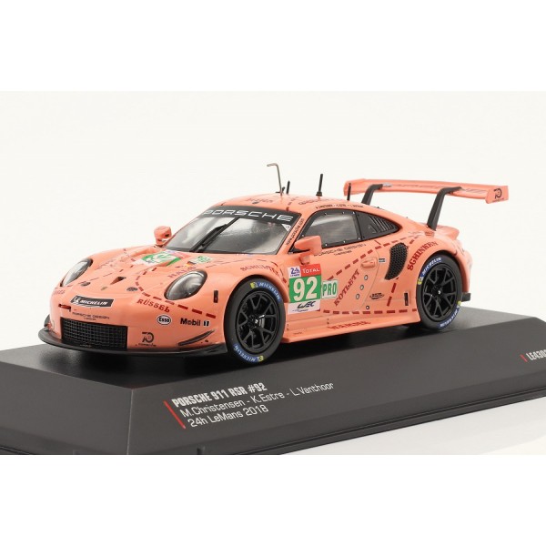 Porsche 911 RSR #92 Sieger LMGTE-Pro Klasse Pink Pig 24h LeMans 2018 1:43