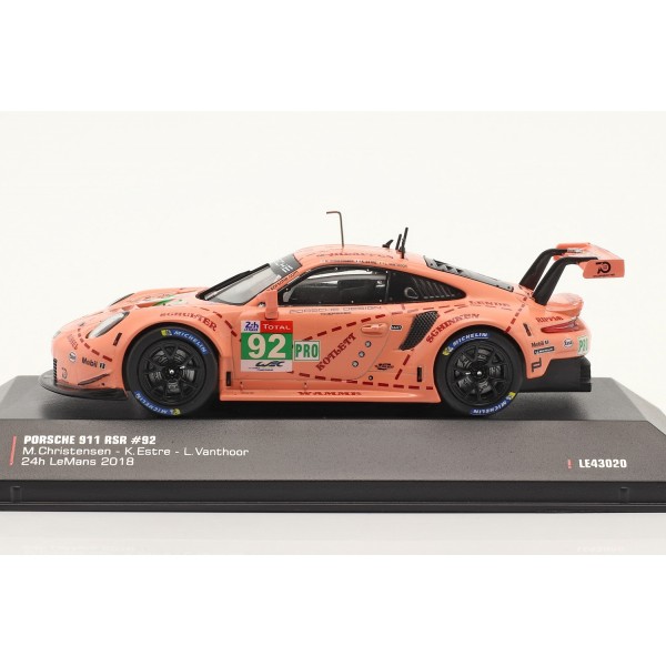 Porsche 911 RSR #92 Vainqueur classe LMGTE-Pro Pink Pig 24h LeMans 2018 1/43