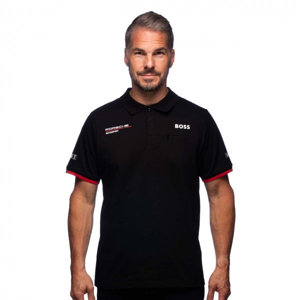 Porsche Motorsport Polo de equipo negro