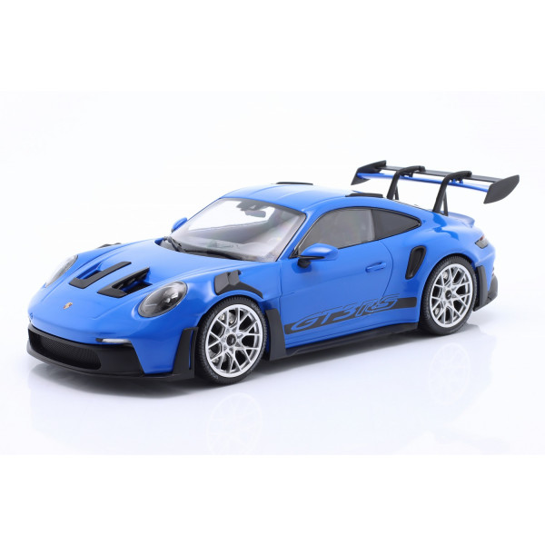 Porsche 911 (992) GT3 RS 2023 bleu / Décor argent 1/18