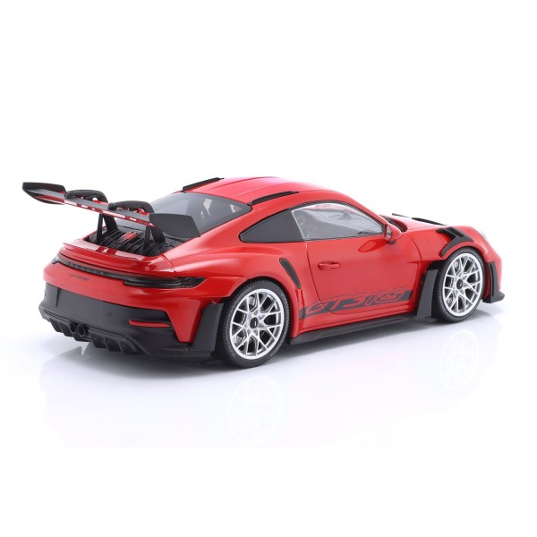 Porsche 911 (992) GT3 RS 2023 rojo / Decor plata 1/18