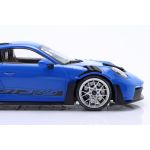 Porsche 911 (992) GT3 RS 2023 azul / plata decorativo 1/18